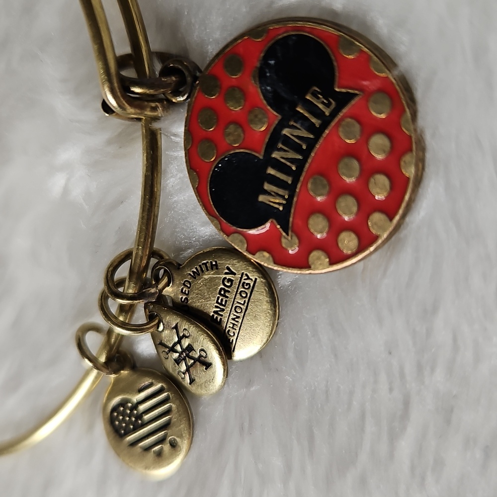 Disney Alex and Ani Charm Bracelet Minnie Mouse Ear - Picture 2 of 6